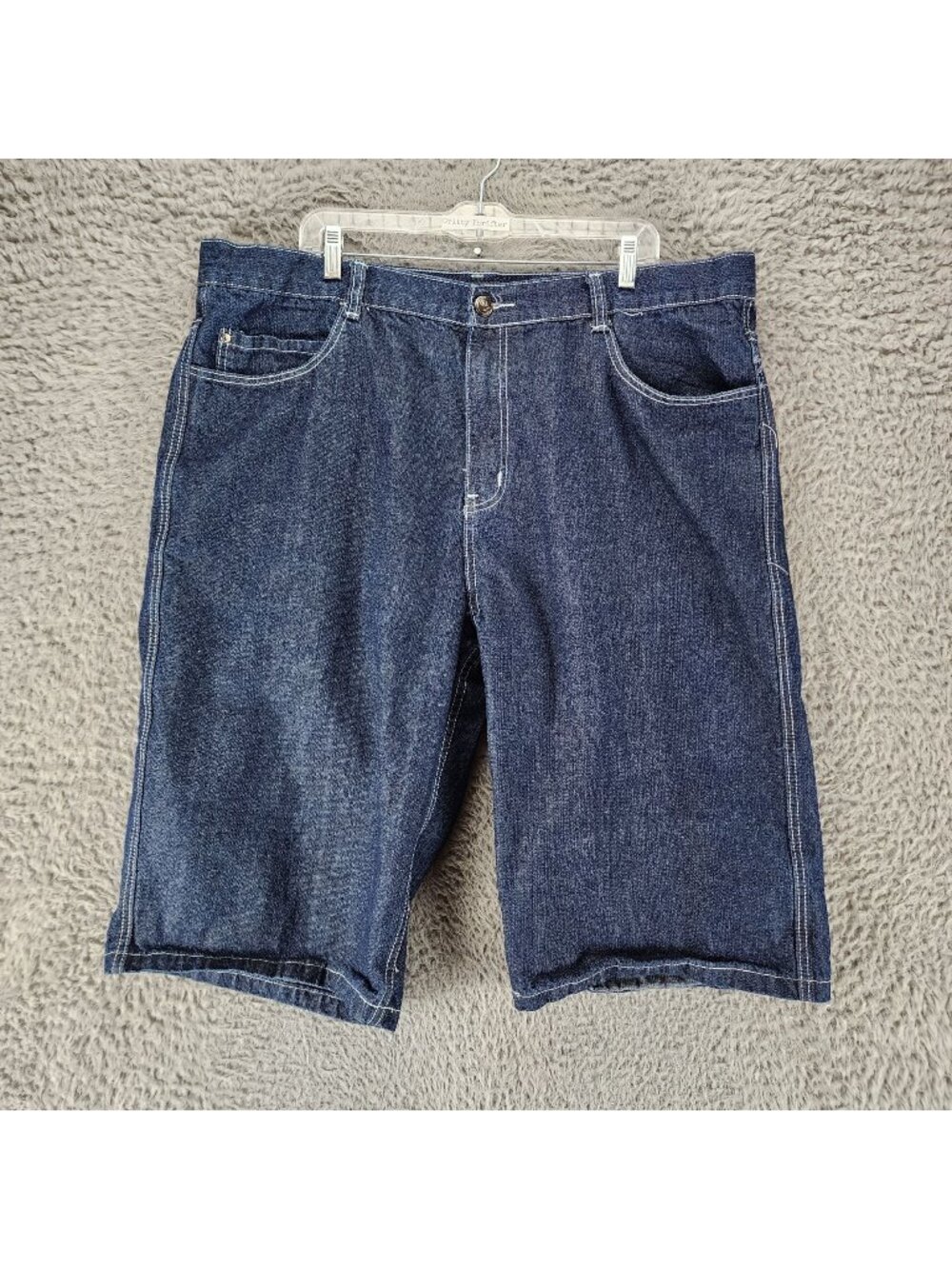 Old Skool Shorts Mens 42 Blue Cotton Denim Bermuda Baggy Shorts